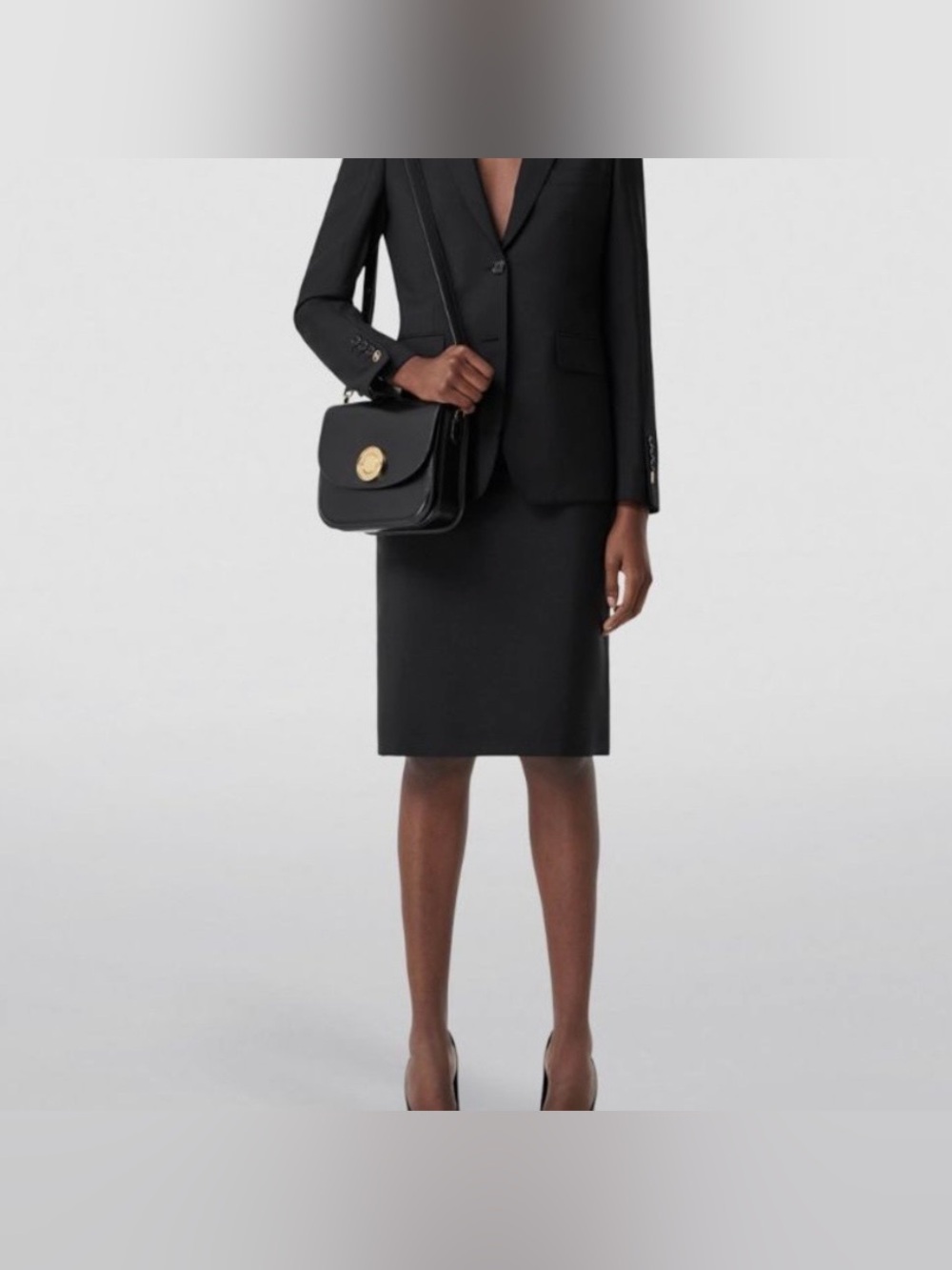 BURBERRY I Black Pencil Skirt